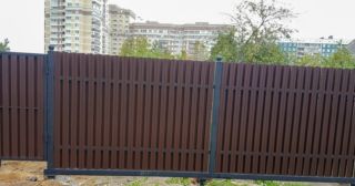 Купить распашные ворота из штакетника Полысаево, цена от 2782 руб.